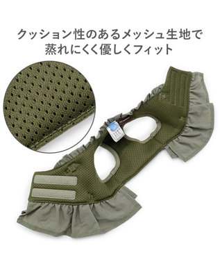 PET PARADISE ペットパラダイス ペタルオリーブ ベストハーネス Ｌ 大型犬 カーキ