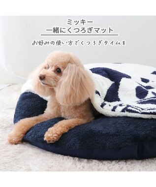 ディズニー ミッキーマウス 遠赤外線 くつろぎマット 《ロゴ柄