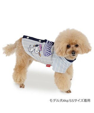 PET PARADISE スヌーピー ベースボール Tシャツ 《グレー》 小型犬 グレー