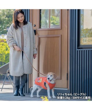 PET PARADISE スヌーピー 遠赤外線 エアベスト 《オレンジ》 中型犬 大型犬 オレンジ