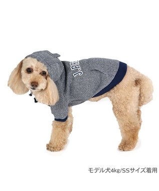 PET PARADISE J.PRESS メッシュ パーカー  小型犬 杢グレー