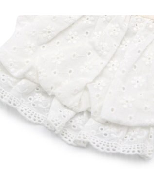 PET PARADISE ペットパラダイス レース バルーン ワンピース 《ホワイト》 小型犬 ホワイト