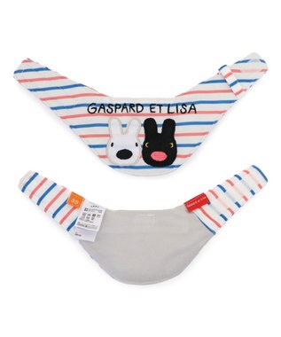 PET PARADISE リサとガスパール クールバンダナ 《ボーダー》 中型犬 ホワイト