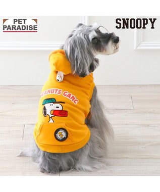  スヌーピー ワッペン パーカー 小型犬