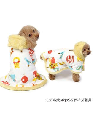 PET PARADISE ディズニー くまのプーさん 着る毛布  《数字柄》 小型犬 イエロー