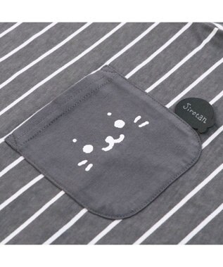Mother garden しろたん ポケット付き Tシャツ 半袖 《ボーダー柄/黒色》 レディース メンズ ユニセックス ボーダー