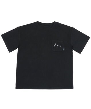 Mother garden しろたん ポケット付き Tシャツ 半袖 《ボーダー柄/黒色》 レディース メンズ ユニセックス 黒