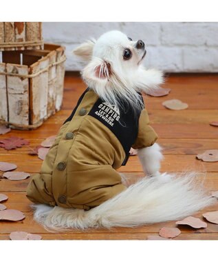 PET PARADISE ペットパラダイス 遠赤外線 オーバーオール 小型犬 茶系