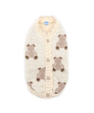 PET PARADISE ペットパラダイス もこもこセーター 《くま柄》 小型犬 オフホワイト