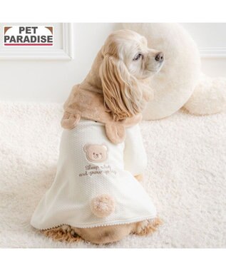 PET PARADISE ペットパラダイス くまさん ポンチョ 《おやすみ柄》 中型犬 大型犬