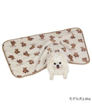 PET PARADISE ペットパラダイス くまちゃん ボア ブランケット オフホワイト×ブラウン