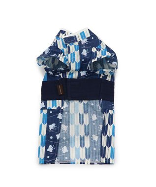 PET PARADISE 犬の服 夏 犬服 浴衣  矢絣柄 兵児帯 【小型犬】 青