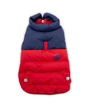PET PARADISE J.PRESS 配色 綿入れ ベスト 中型犬 大型犬 レッド×ネイビー