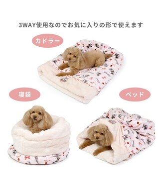 PET PARADISE ディズニー ミニーマウス 筒形寝袋 遠赤外線 《ケーキ柄》 42×70cm ケーキ柄