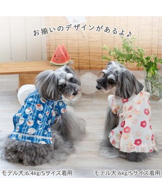 PET PARADISE ペットパラダイス 甚平 《しじら織り風》 小型犬 ブルー