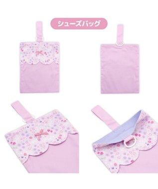 Mother garden マザーガーデン 野いちご 学童布バッグ ＆ 巾着4点セット《小花いちご柄》 小花いちご柄