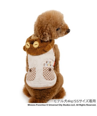 PET PARADISE ミニオン ティム フード付き タンクトップ 小型犬 ベージュ