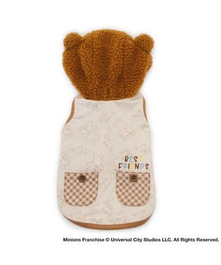 PET PARADISE ミニオン ティム フード付き タンクトップ 小型犬 ベージュ