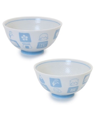 Mother garden しろたん ごはん粒がくっつきにくい ご飯茶碗  【小】 《顔ぼん柄/しろたん&らっこいぬ柄》 単品 しろたん&らっこいぬ柄