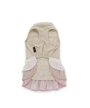 PET PARADISE 花柄 フリル ワンピース 【小型犬】 白~オフホワイト