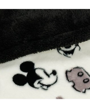PET PARADISE ディズニー ミッキーマウス 白黒 遠赤外線 ボアマット ホワイト×ブラック