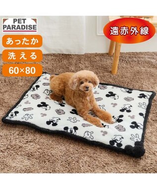 PET PARADISE ディズニー ミッキーマウス 白黒 遠赤外線 ボアマット