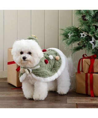 PET PARADISE ペットパラダイス ツリー ポンチョ 小型犬 グリーン