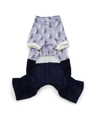 PET PARADISE リサとガスパール サスペンダー つなぎパンツ 《であい柄》 小型犬 ネイビー