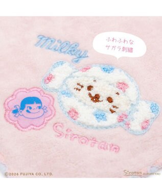 Mother garden しろたん ミルキー刺繍タオル 《ピンク》 Peko×しろたん ピンク