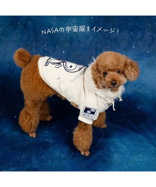 PET PARADISE スヌーピー  遠赤外線 コート 《月面着陸》 小型犬 オフホワイト