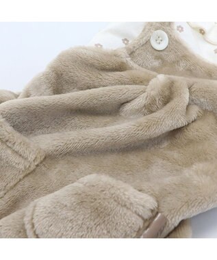 PET PARADISE ペットパラダイス パンツつなぎ 《花 フリル》 小型犬 ベージュ