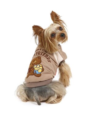 PET PARADISE ミニオン ボブ＆ティム スカジャン 小型犬 茶系