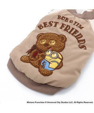 PET PARADISE ミニオン ボブ＆ティム スカジャン 小型犬 茶系