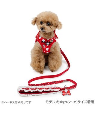 PET PARADISE ディズニー ミニーマウス 新ドット柄リード ４Ｓ～３Ｓ レッド