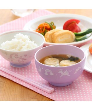 Mother garden マザーガーデン ユニコーン 汁椀 お味噌汁椀 ピンク（淡）