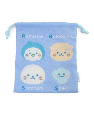 Mother garden しろたん 巾着 18×20cm 《みんなのすきなもの柄 》 【単品】 みんなのすきなもの柄