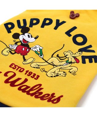 PET PARADISE ディズニー ミッキーマウス ＆プルートお散歩柄パーカー  【小型犬】 黄