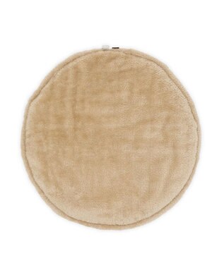 PET PARADISE ペットパラダイス くまちゃん織り 遠赤外線 ボアマット 丸型 Ｓ ホワイト×ブラウン