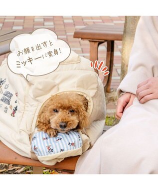 PET PARADISE ディズニー ミッキーマウス 刺繍 スリング キャリーバッグ Ｓ アイボリー