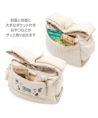 PET PARADISE ディズニー ミッキーマウス 刺繍 スリング キャリーバッグ Ｓ アイボリー