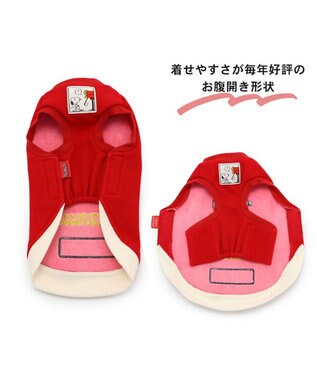 PET PARADISE 犬の服 犬 服 秋冬 スヌーピー トレーナー 【小型犬】 かくれんぼ 赤