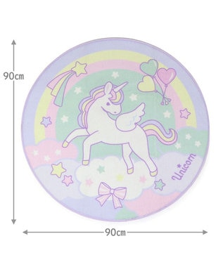 Mother garden マザーガーデン ユニコーン ラグマット 円形 90cm -