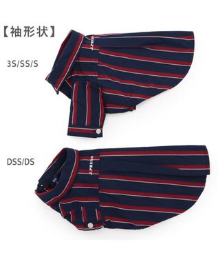 PET PARADISE J.PRESS レジメンタル シャツ 小型犬 ネイビー×レッド