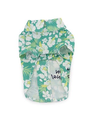 PET PARADISE スヌーピー 背中開き アロハシャツ 中型犬 グリーン