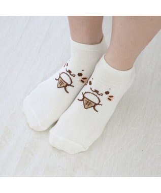 Mother garden しろたん スニーカー丈ソックス 3足セット 21～24cm 《顔ぼんアイス/お友達カラフル/お友達フェイス》 顔ぼんアイス/お友達カラフル/お友達フェイス