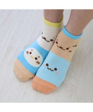 Mother garden しろたん スニーカー丈ソックス 3足セット 21～24cm 《顔ぼんアイス/お友達カラフル/お友達フェイス》 顔ぼんアイス/お友達カラフル/お友達フェイス