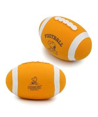 PET PARADISE スヌーピー ラグビー ラテックス トイ オレンジ