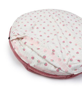 PET PARADISE ネット店限定  くすみ苺 クッション (70×71cm)  小型犬 ピンク