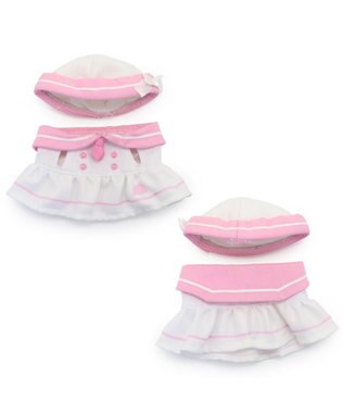 Mother garden しろたん ついてきちゃうマスコット用 着せ替え服  《マリン服 ピンク》 単品 マリン服 ピンク