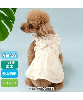 犬服〜ミモザレースワンピース〜ガーリー フリル 春夏 黄色